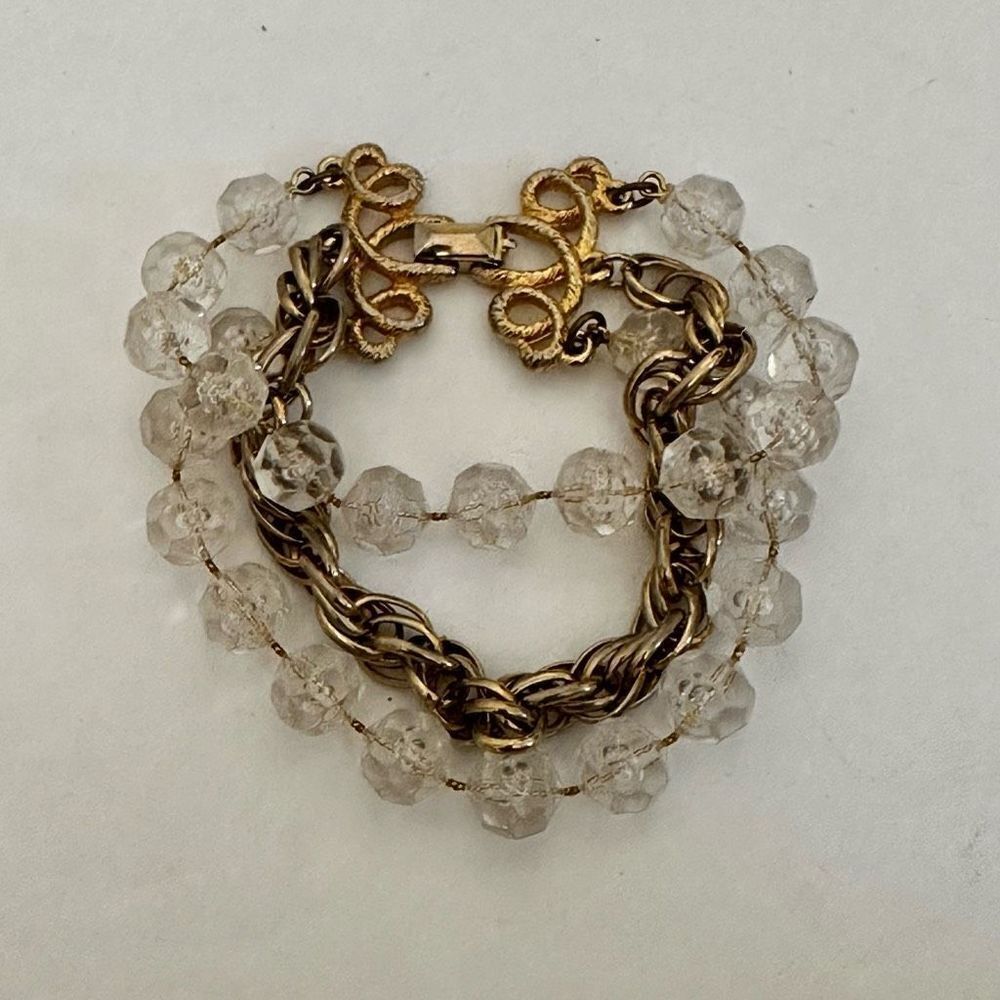 Sarah Coventry vintage multi strand “golden ice” bracelet
